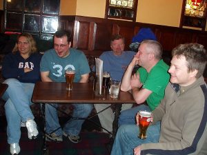 Rachael, Stuart, Paul, Stuart and Andy in the Oban Inn