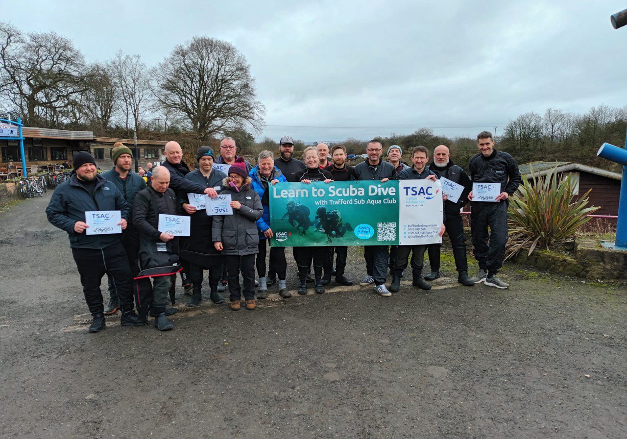 Divers ready to go at Eccleston Delph