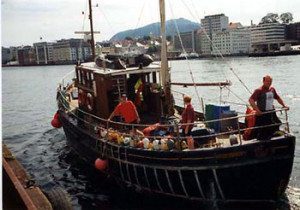 Maise Graham in Bergen harbour